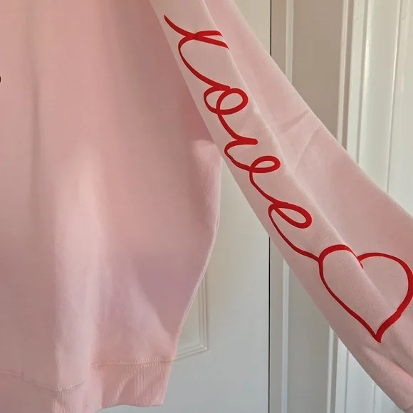 Peanuts Oversized Valentine Pink Sweatshirt XL New With Tags - Picture 5 of 6